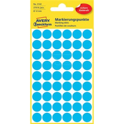 Avery öntapadó jelölő címke 12mm KÉK (3142)