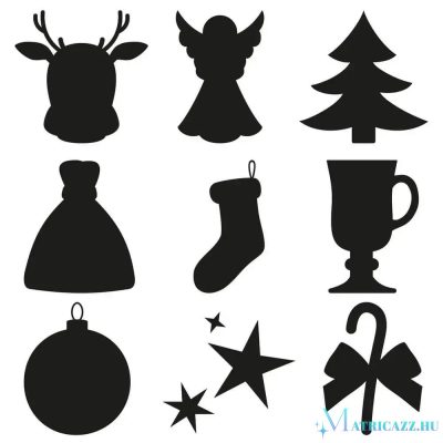 Karácsonyi díszek "15" szett Matrica (30 cm)