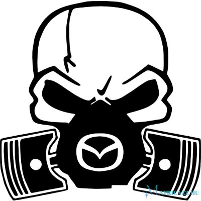 Mazda gázmaszkos matrica