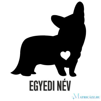 Egyedi neves Welsh Corgi matrica