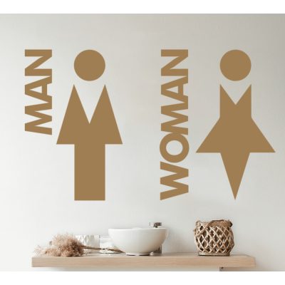Man Woman felirat matrica