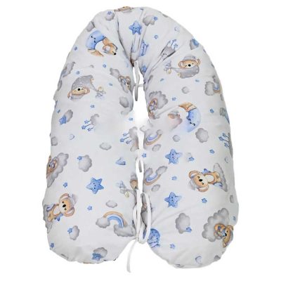 Pille szoptatós baba-mama párna - szivárványos, koalás mintával-fiús