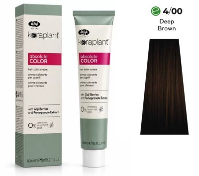 Lisap Keraplant Absolute Color ammónia-, PPD- és rezorcinmentes hajfesték 60ml, 4/00