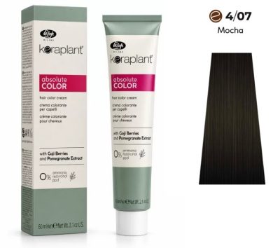 Lisap Keraplant Absolute Color ammónia-, PPD- és rezorcinmentes hajfesték 60ml, 4/07