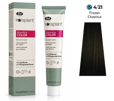 Lisap Keraplant Absolute Color ammónia-, PPD- és rezorcinmentes hajfesték 60ml, 4/21