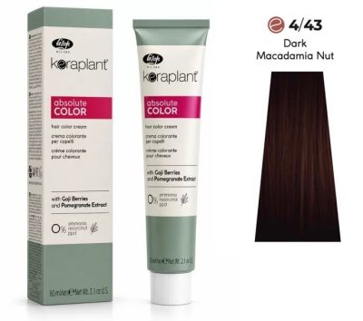 Lisap Keraplant Absolute Color ammónia-, PPD- és rezorcinmentes hajfesték 60ml, 4/43