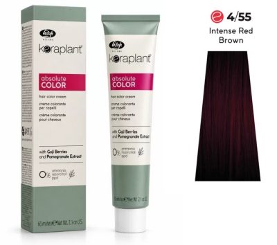 Lisap Keraplant Absolute Color ammónia-, PPD- és rezorcinmentes hajfesték 60ml, 4/55