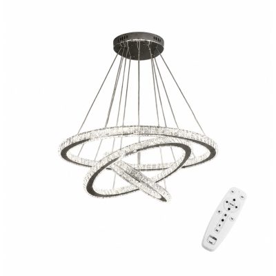 UNIVERSO Kristály üveg csillár 54w 4320lm CCT.Kap IP20 Króm D700x1200mm