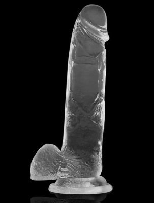 X RAY – átlátszó vibrátor golyókkal 22 cm - 4.6 cm