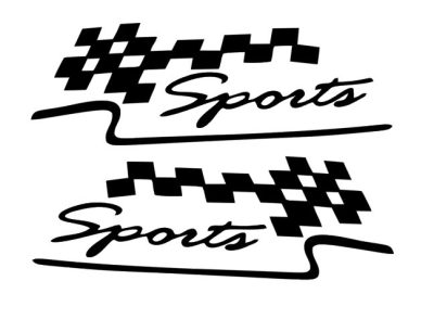 Sports felirat 2 oldalra matrica