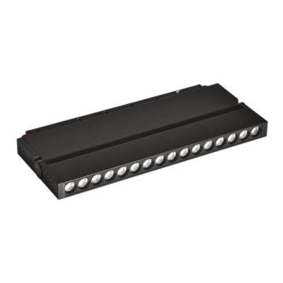 UNIVERSO Mágneses sínbe szerelhető spot Lámpa állítható DC:48V 15w 1520lm CCT.kap RA90 IP20 Fekete 305x45x24mm