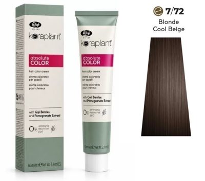 Lisap Keraplant Absolute Color ammónia-, PPD- és rezorcinmentes hajfesték 60ml, 7/72