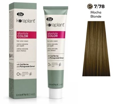 Lisap Keraplant Absolute Color ammónia-, PPD- és rezorcinmentes hajfesték 60ml, 7/78