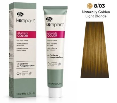 Lisap Keraplant Absolute Color ammónia-, PPD- és rezorcinmentes hajfesték 60ml, 8/03