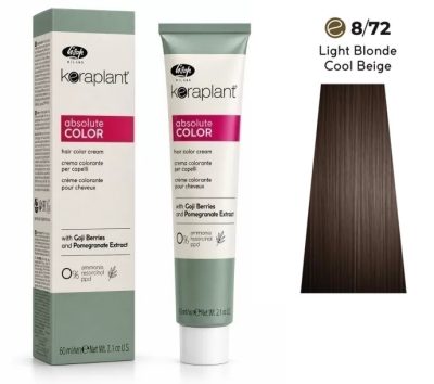 Lisap Keraplant Absolute Color ammónia-, PPD- és rezorcinmentes hajfesték 60ml, 8/72
