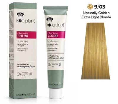 Lisap Keraplant Absolute Color ammónia-, PPD- és rezorcinmentes hajfesték 60ml, 9/03