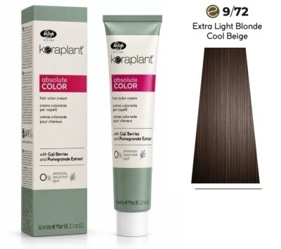 Lisap Keraplant Absolute Color ammónia-, PPD- és rezorcinmentes hajfesték 60ml, 9/72
