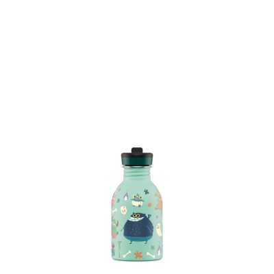 24BOTTLES Kids Urban 250ml rozsdamentes acél kulacs szívószálas kupakkal, Spooky Friends