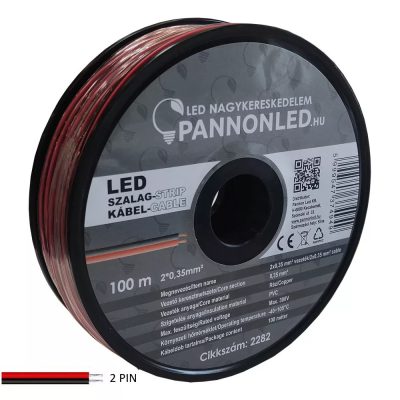 PANNONLED Kéteres 0.35 mm Sima LED szalaghoz /méter