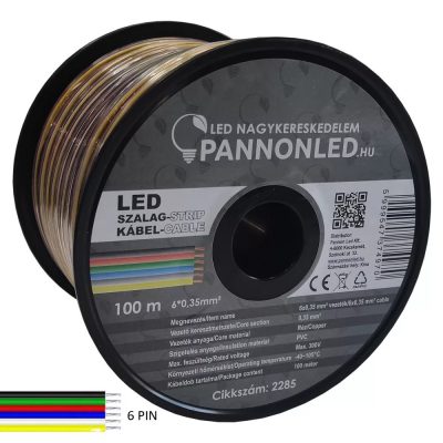 PANNONLED Hateres 0.35mm kábel RGB+CCT LED szalaghoz /méter