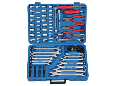 Crowafej, bit, csillagvillás és imbuszkulcs készlet, fogók és kiegészítők, 1/4" - 3/8", 117 darabos