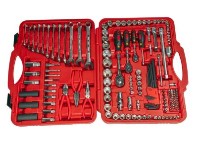 Crowafej, légkulcsfej, bit készlet, csillagvillás és imbuszkulcsok, fogók és kiegészítők, 1/4" - 3/8" - 1/2", 161 darabos