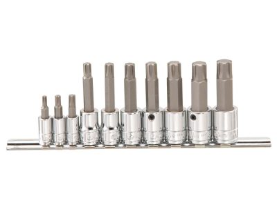Ribe bit készlet crowa foglalatban, 1/4" és 3/8", 10 darabos 