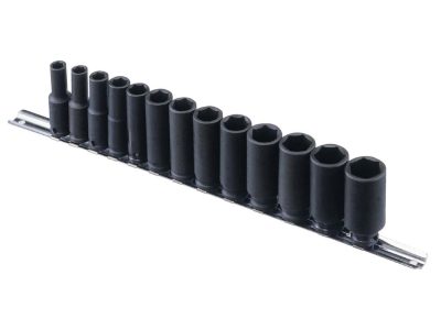 Légkulcsfej készlet, colos, hosszú, 3/8", 16 darabos
