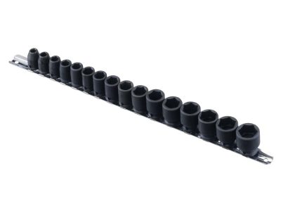 Légkulcsfej készlet, metrikus, 3/8", 16 darabos