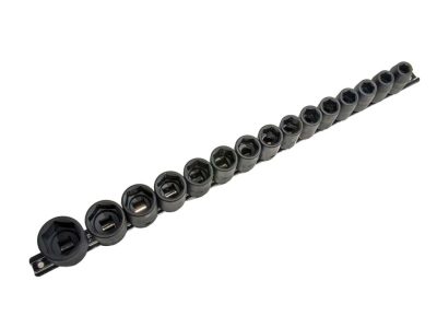 Légkulcsfej készlet, metrikus, 1/2", 15 darabos