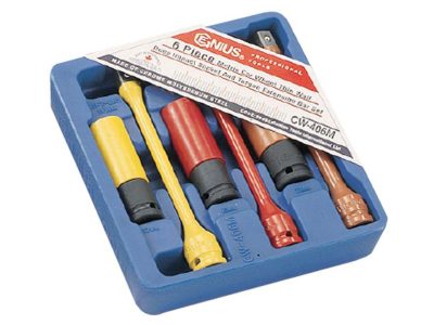 Légkulcsfej+szár készlet, metrikus 1/2", 6 darabos