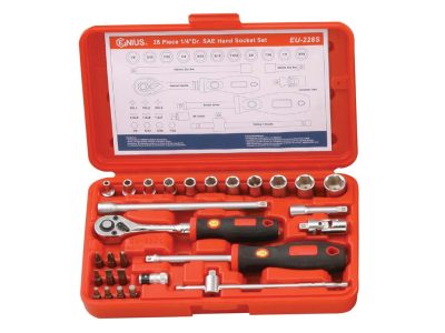 Crowafej és bit készlet, colos 1/4", 28 darabos