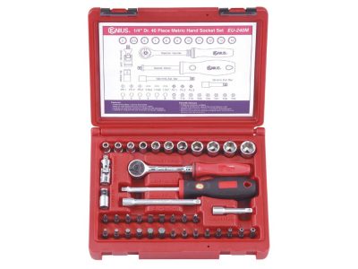 Crowafej és bit készlet, metrikus 1/4", 40 darabos