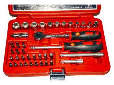 Crowafej és bit készlet, metrikus 1/4", 40 darabos