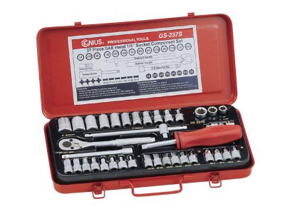 Crowafej + csavarhúzó készlet, 5-féle fejjel, colos, 1/4", 37 darabos