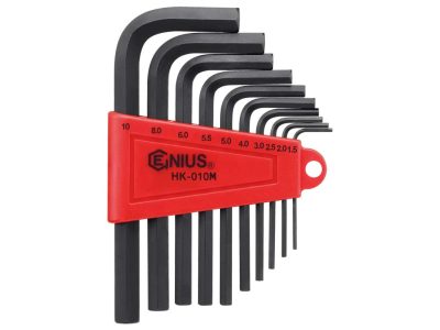 Imbuszkulcs készlet, L-alakú, metrikus, 10 darabos