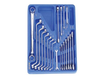 Csillagkulcs, villáskulcs, E-torx készlet, metrikus, 20 darabos