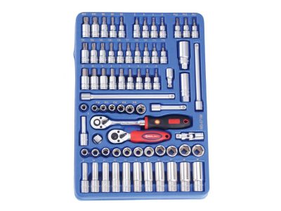 Crowafej és bit (crowa foglalatban) készlet, metrikus, 3/8", 71 darabos 