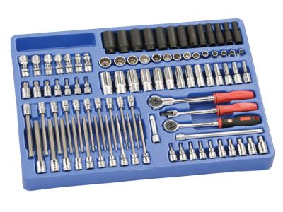 Crowafej, légkulcsfej, bit készlet, colos 3/8", 90 darabos