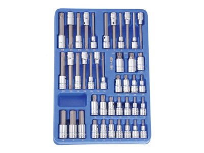 Bit készlet crowa foglalatban (imbusz,t-torx, XZN), 1/2", 42 darabos