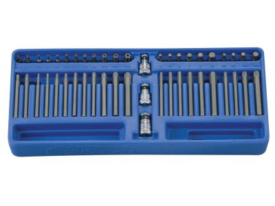 T-torx (lyukas), pozidriv, imbusz, XZN bit készlet + 3/8" crowa foglalat, 47 darabos