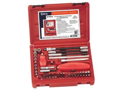 Crowa és bitkészlet, metrikus és colos 1/4", 52 darabos