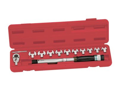 Nyomatékkulcs készlet, 3/8" crowa és villáskulcs, 110Nm, 12 darabos