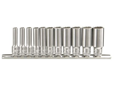 Crowafej készlet, metrikus, hosszú, 1/4", 11 darabos