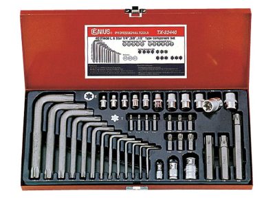 Torx készlet, E+T típusú 1/4", 3/8", 1/2", 40 darabos 