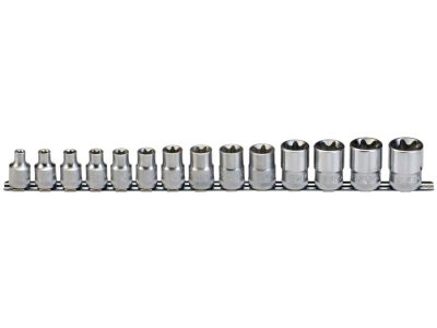 Crowafej készlet, E-torx, 1/2", 14 darabos 