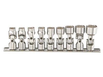 Crowafej készlet, csuklós, metrikus 1/4", 9 darabos