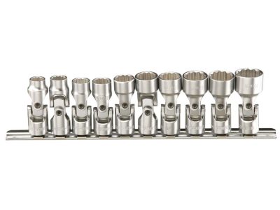 Crowafej készlet, csuklós, metrikus 3/8", 10 darabos