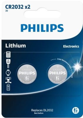 Philips Lithium 2032 B2 gombelem 3V 2 db (20/karton)