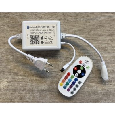 ELDLUX Adapter a flexibilis RGB LED szalaghoz infrás távirányítóval + bluetooth